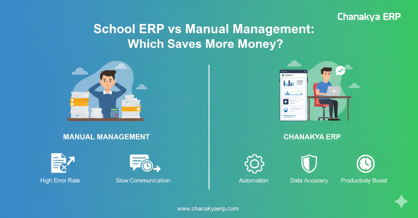 School ERP vs Manual Management: Which Saves More Money ? | Chanakya ERP Insights